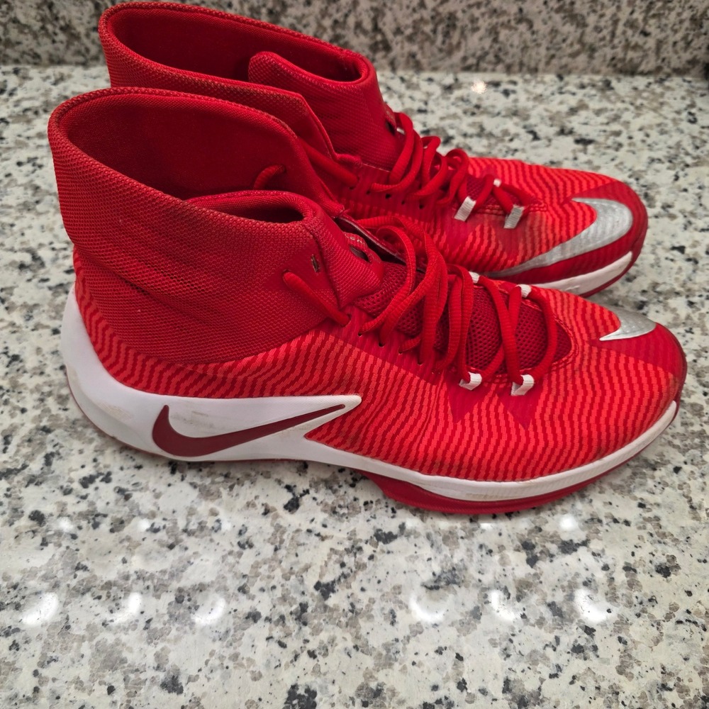 Nike Zoom Clear Out University Red White Basketball‎ Shoes 844372-666 Mens 12.5